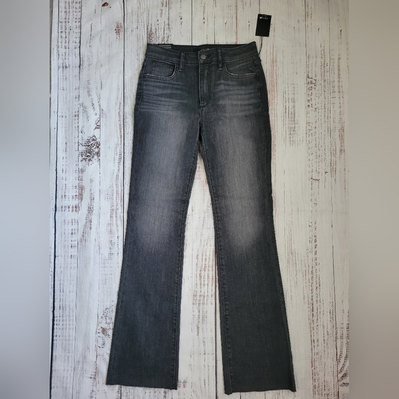 Joe's High Rise Curvy Bootcut Jeans Size 28 Flawless Black Frayed